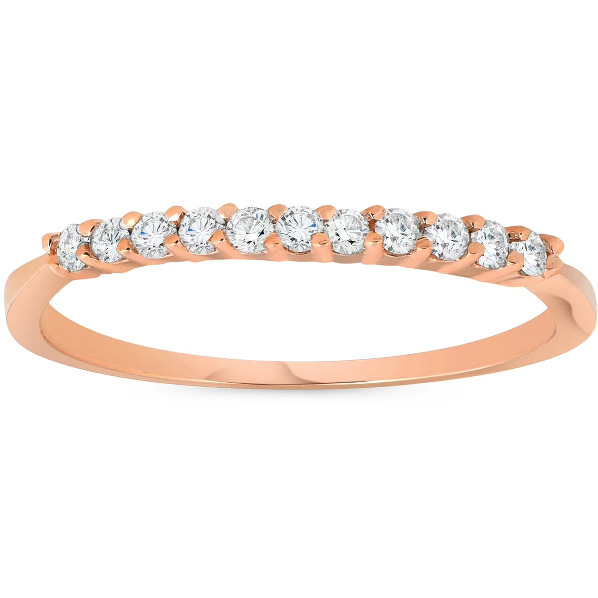 14K Rose Gold Diamond Ring O901