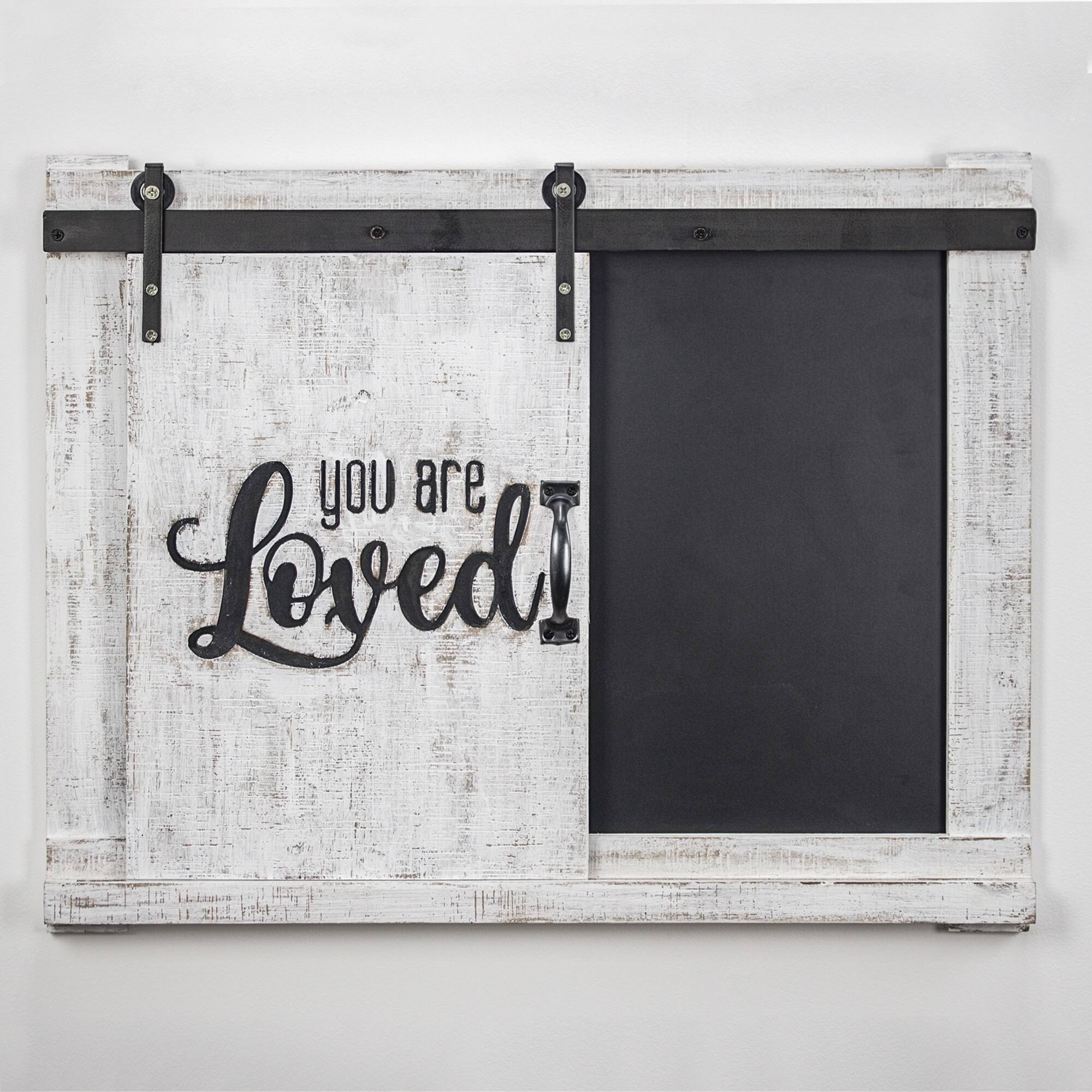 White Wall Mounted Chalkboard Message Board F952