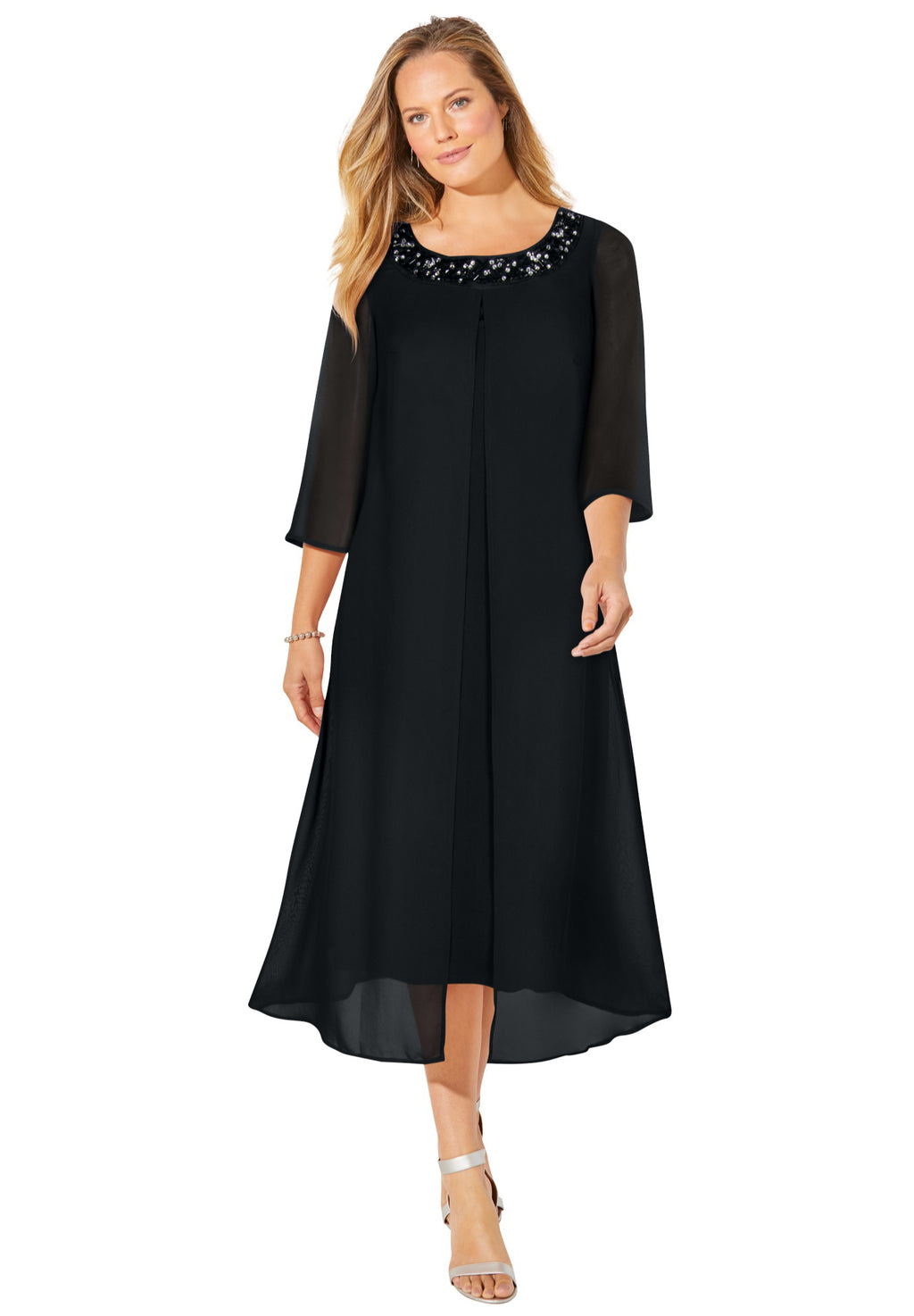 Midnight Dazzle Mesh Flyaway Dress F98457