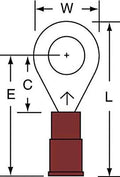 Ring Tongue Terminal 18-22awg Tin N3844