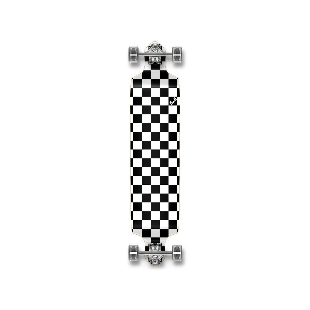 Checker White Drop Down Longboard Complete F31239