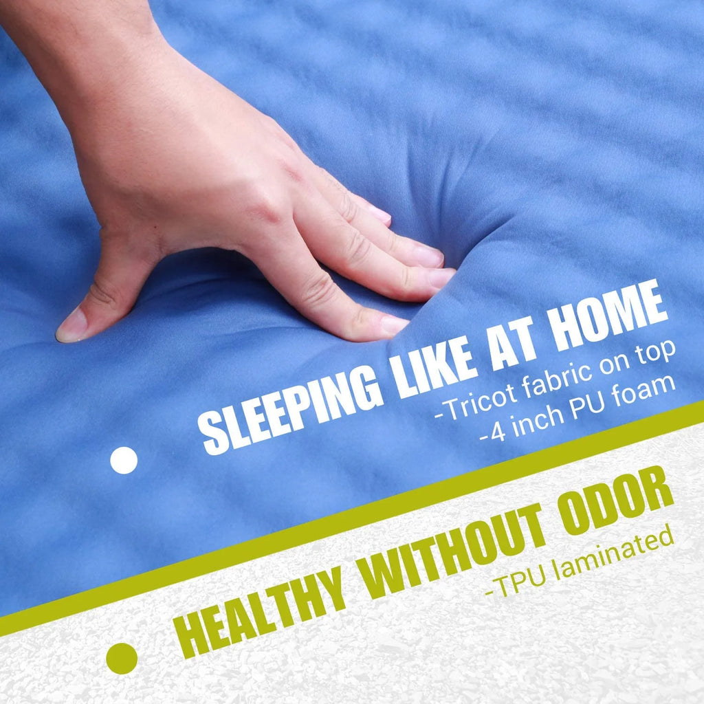 Blue 4 Inches Thick Self-Inflating Camping Mattress L471102