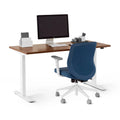 Walnut Adjustable Height Sit-Stand Single Desk R73604