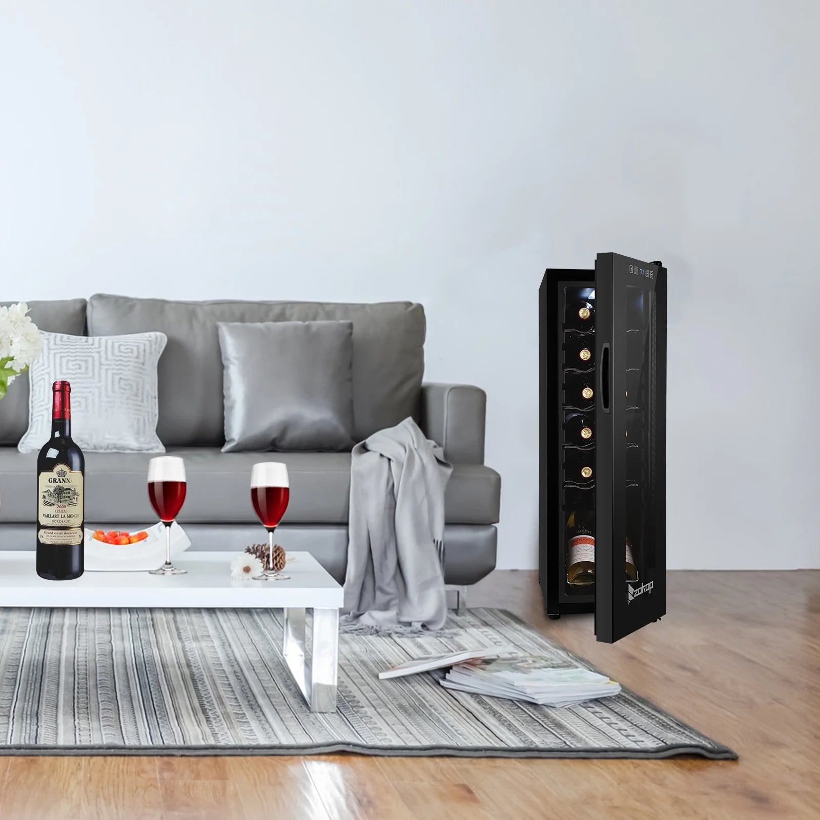 115V 85W 1.2cu.ft/34l Electronic Wine Cabinet with Transparent Glass Door X332