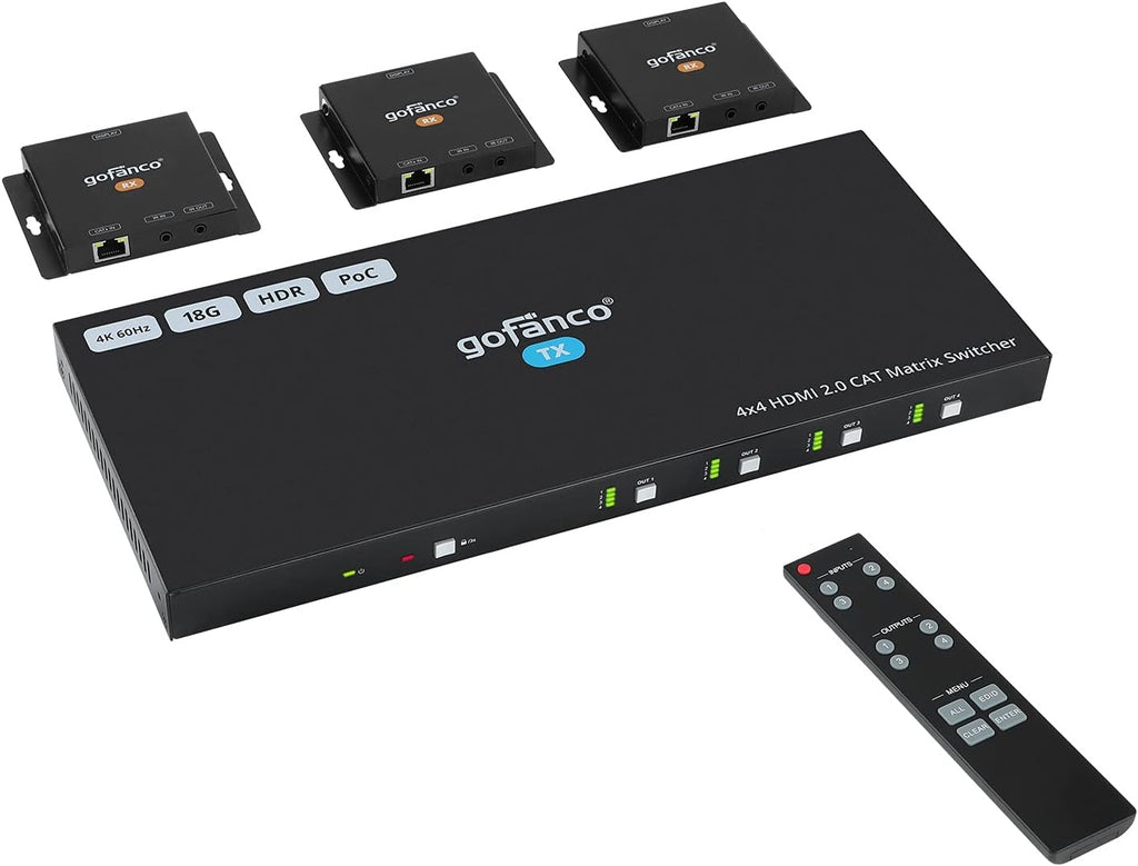 4K 4x4 HDMI 2.0 Matrix with CAT Extension M71593