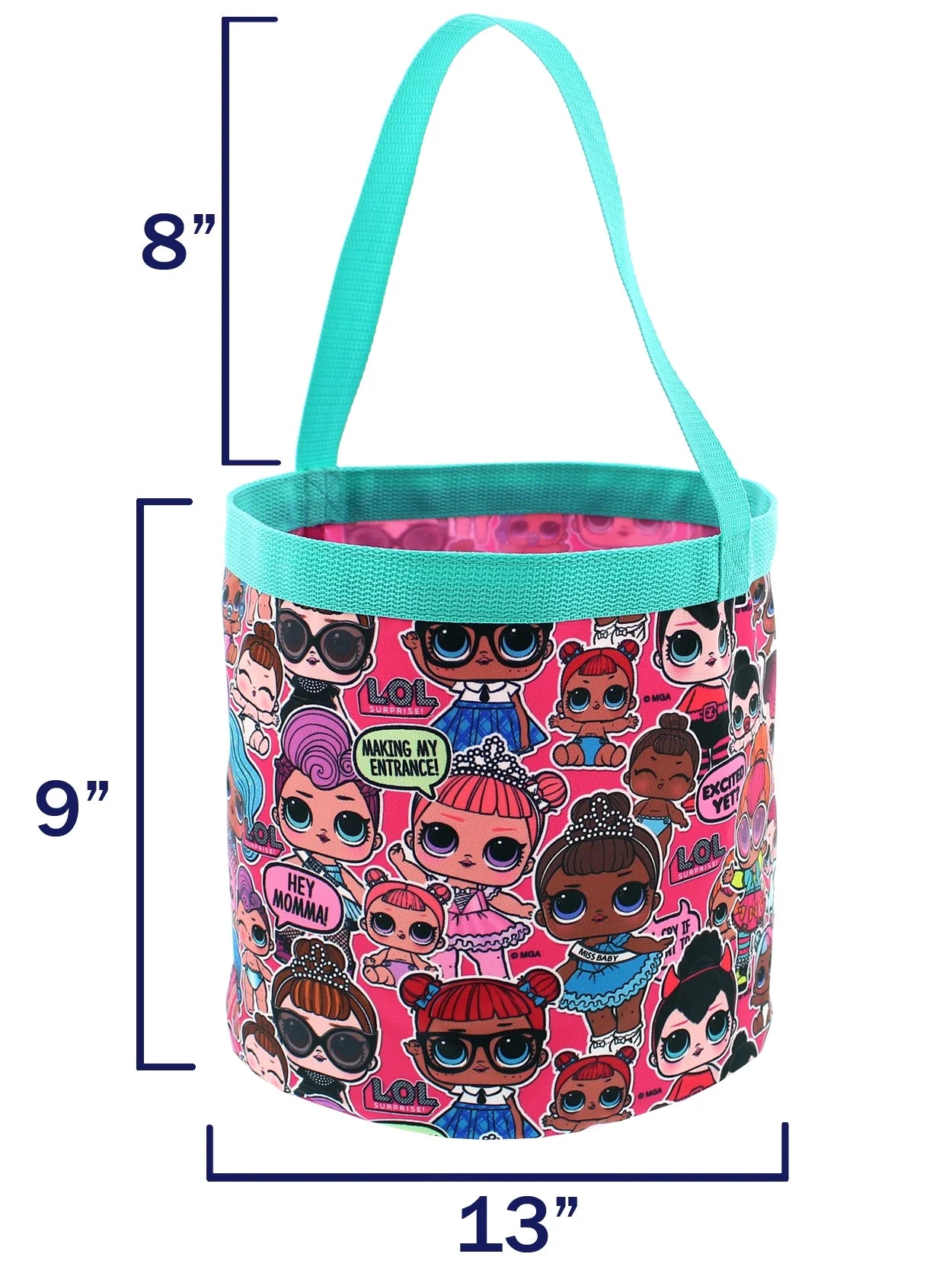 Collapsible Halloween Bucket Toy Storage Tote Bag L736
