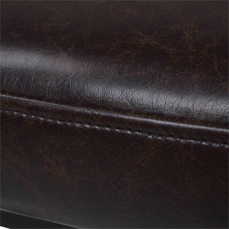 Vintage Brown Faux Leather Swivel Counter Height Bar Stool Z8800