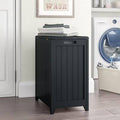 Black Laundry Hamper Cabinet E60005