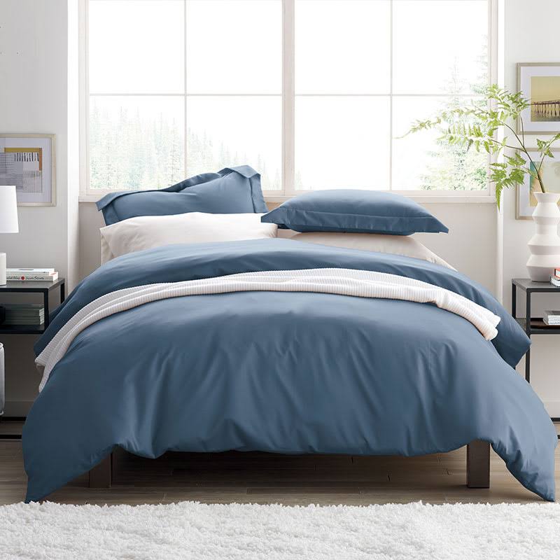 Midnight Blue Supima Cotton Sateen King Fitted Sheet N283