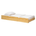 Twin Solid Wood Trundle Bed Natural E721