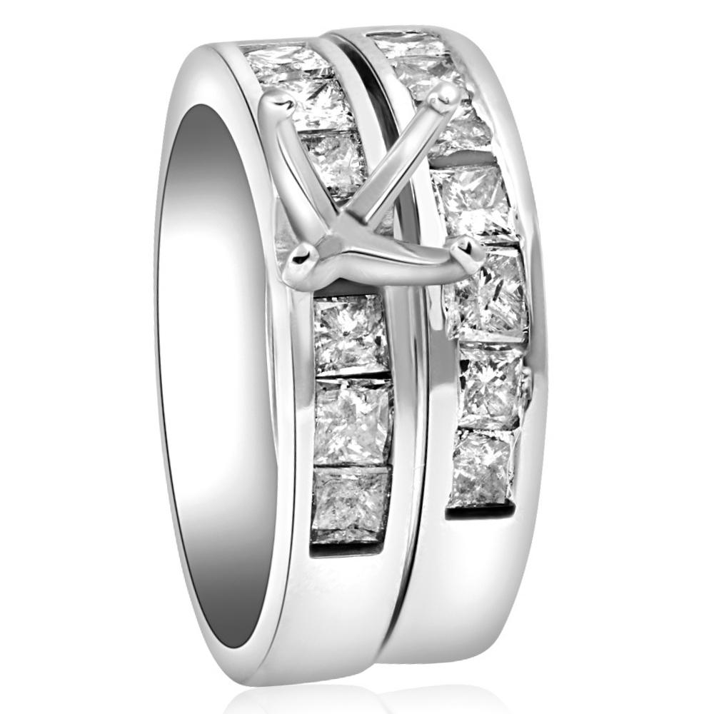 14K Princess Cut Diamond Engagement Ring Setting K955787