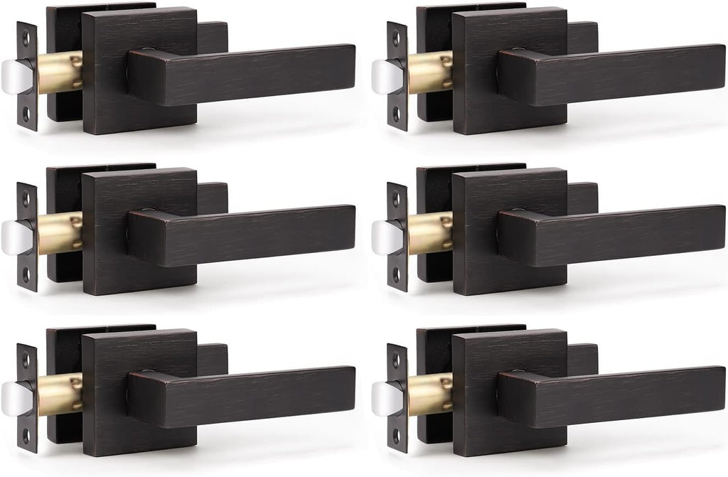6 Pack Oil Rubbed Bronze Dummy Door Lever N597