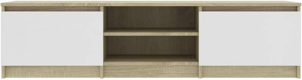 White and Sonoma Oak TV Cabinet D5391