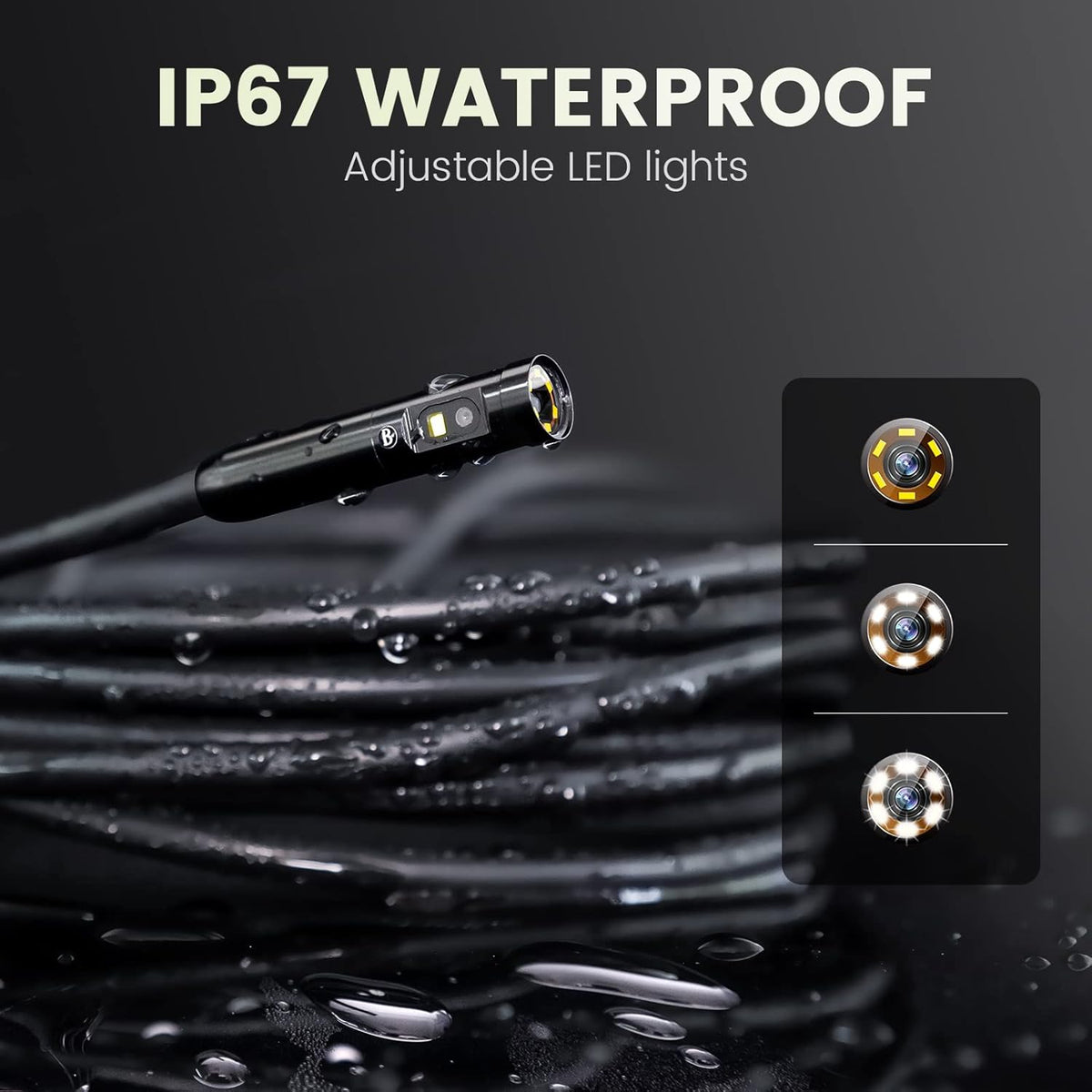 1080P Waterproof Inspection Camera with 4.3 Inch Screen B834