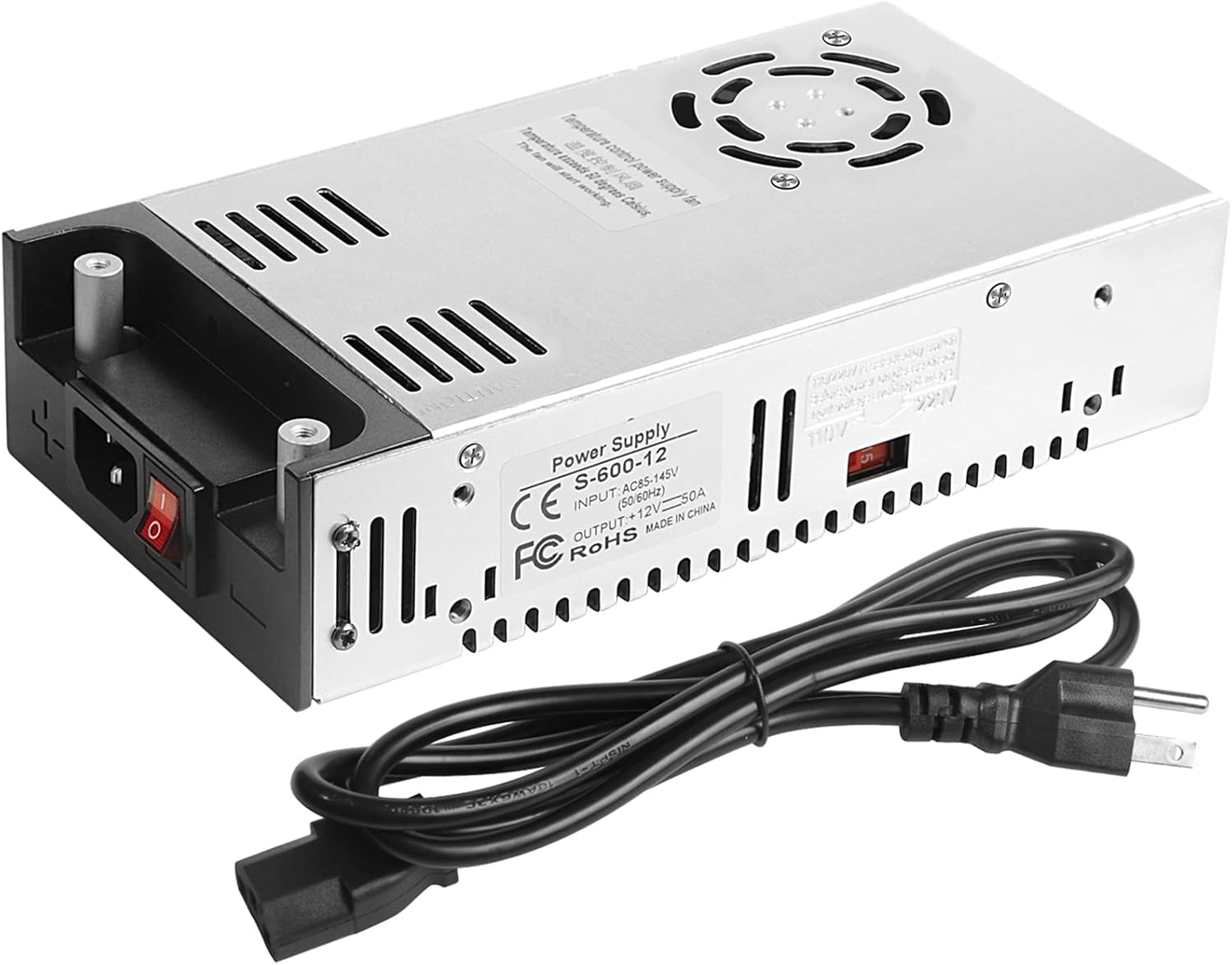 110V AC to 12V DC 600W Power Supply Adapter Pack of 2 G937176