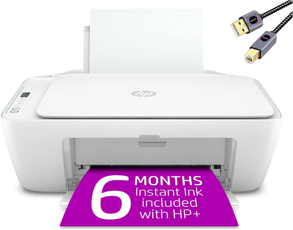 White Wireless Inkjet All-in-One Printer with Printer Cable O339