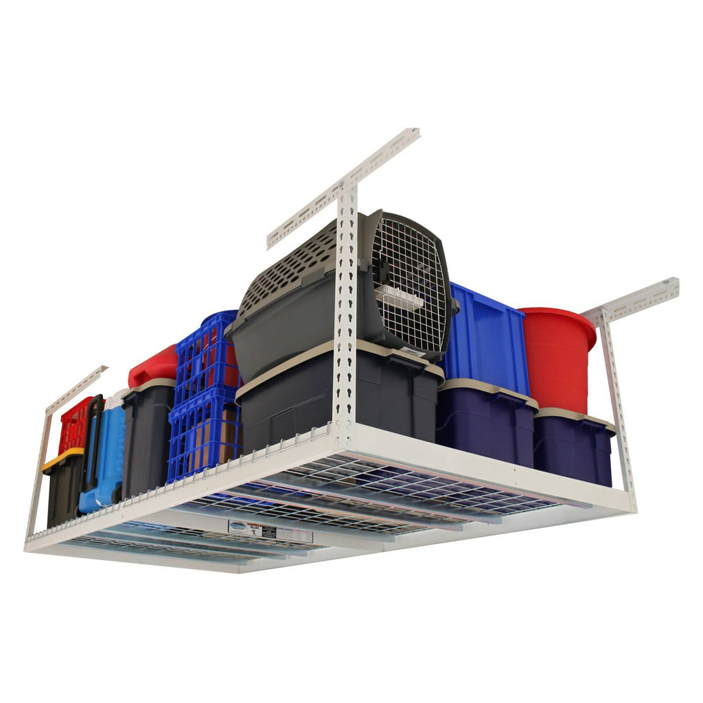 Overhead Garage Storage Rack White F297886