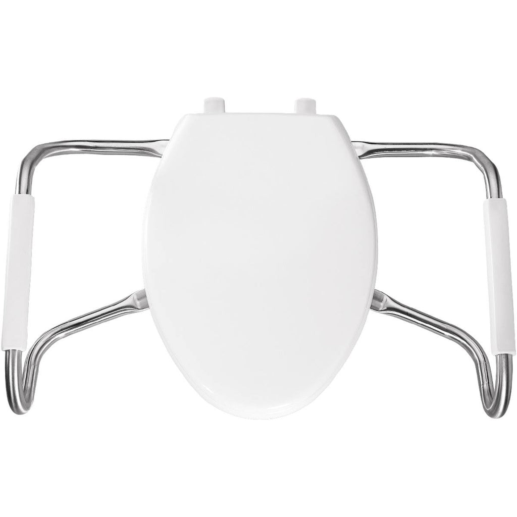 White Open Front Elongated Toilet Seat with Cover W442251