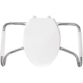 White Open Front Elongated Toilet Seat with Cover W442251
