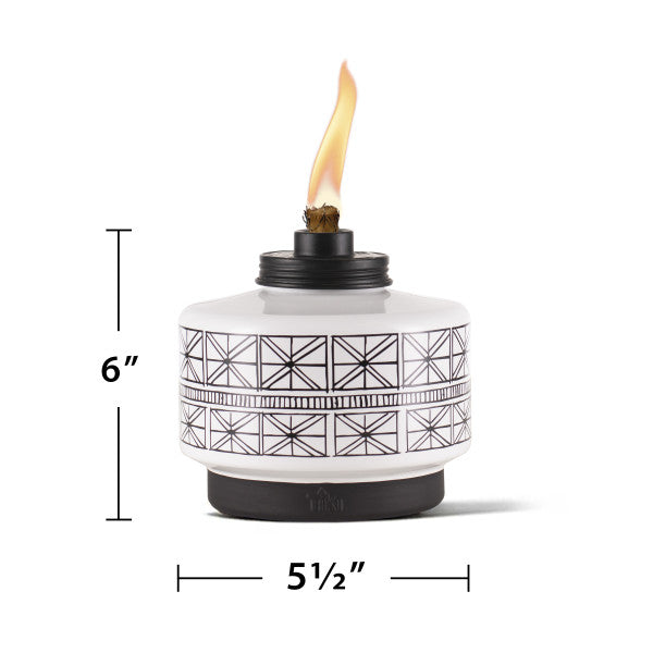 2-Pack 6 Inch Glass Table Torch I7816