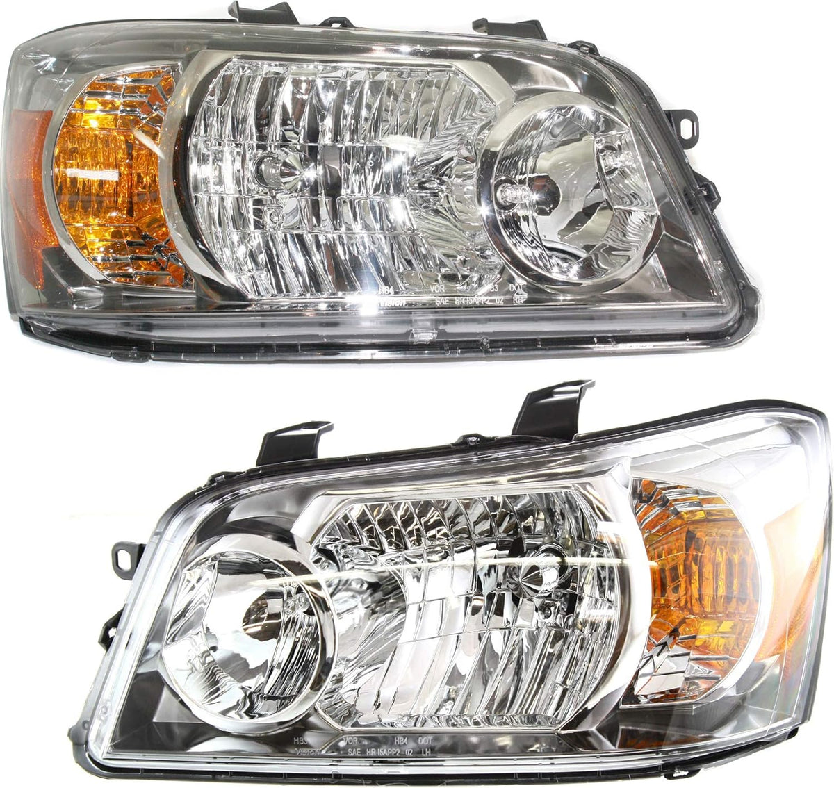 Headlight Set of 2 Clear Lens Halogen Q40721