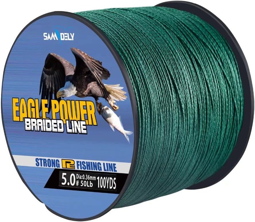 Braided Fishing Line, 10LB-80LB, 100-500 Yds, Pack of 2 Z921