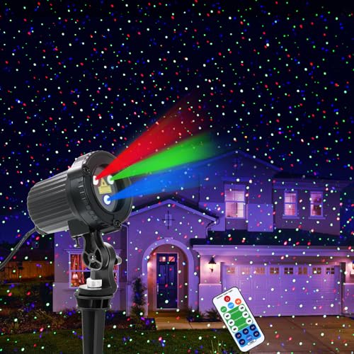 Outdoor Garden Laser Lights Projector with Moving RGB H889651