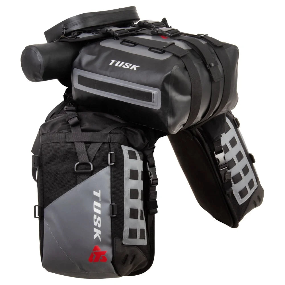 Rackless Luggage System with Dry Duffel Tail Bag Heat Shield Q376
