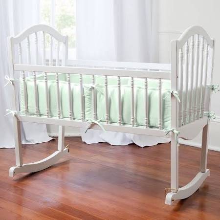 Solid Seafoam Aqua Crib Bumper Z282692