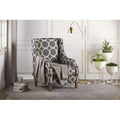 Gray Polyester Wingback Chair K82535
