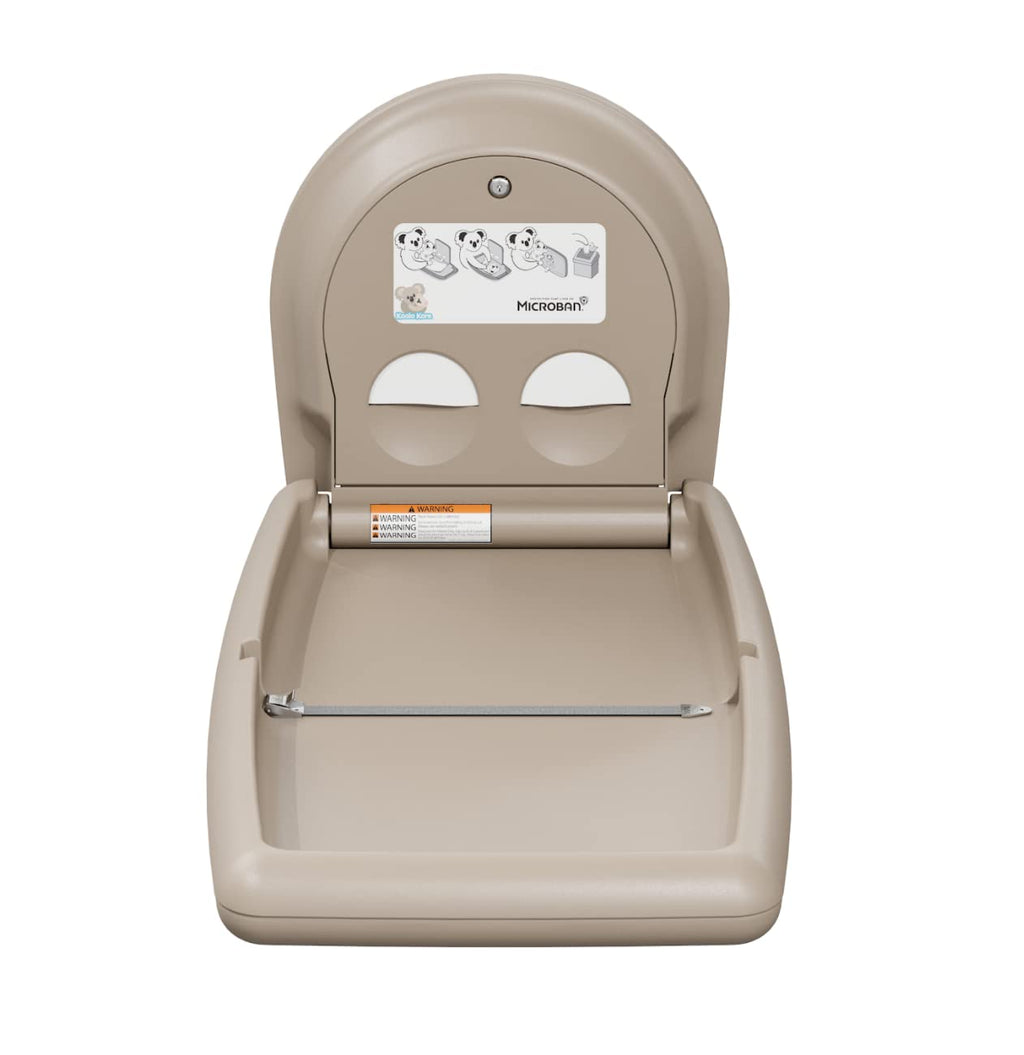 Beige Vertical Surface-Mounted Baby Changing Station-Table D787