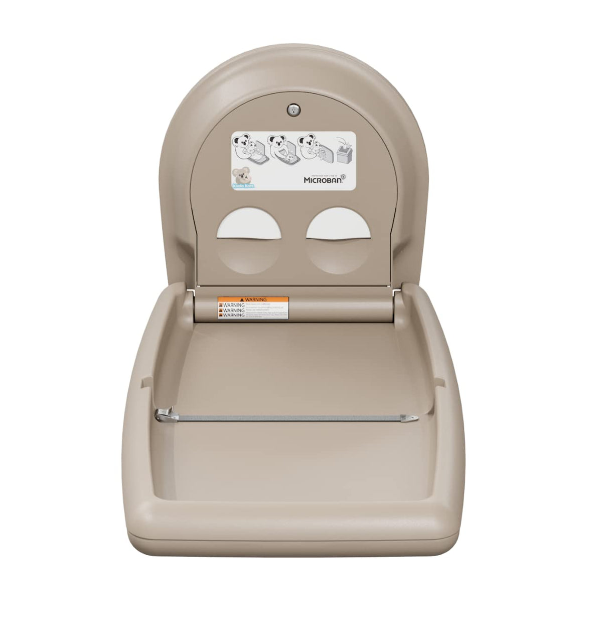 Beige Vertical Surface-Mounted Baby Changing Station-Table D787