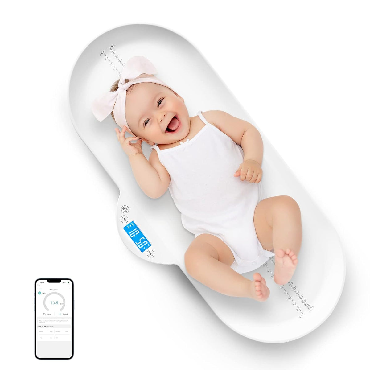 Pack of 2 Digital Baby Scale with Hold Function, LCD Display, ± 0.1oz D4459