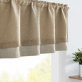Beige Linen Sheer Valance 18 Inch Rod Pocket 1 Panel Y198