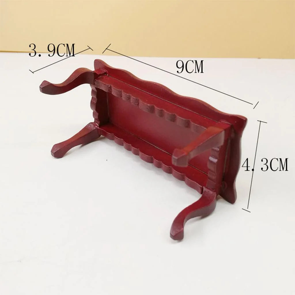 Miniature Walnut Tea Table Dollhouse Furniture E175006