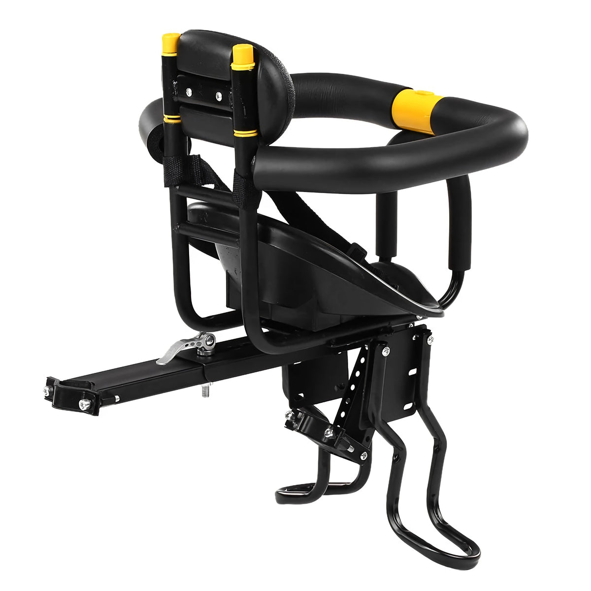 Children Safety Bicycle Seat Carrier with Back Rest, Foot Pedals P2317