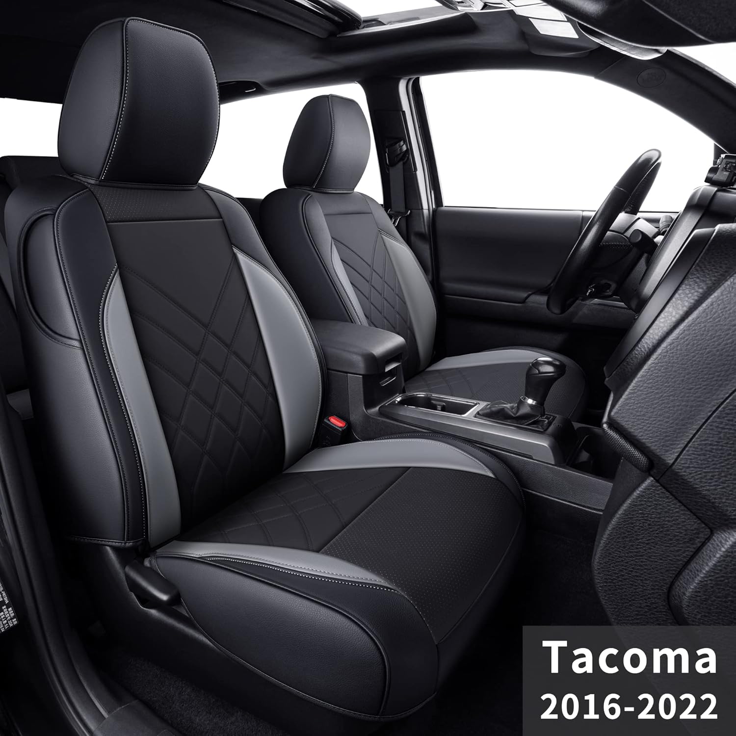Black & Red Faux Leather Seat Covers G831889