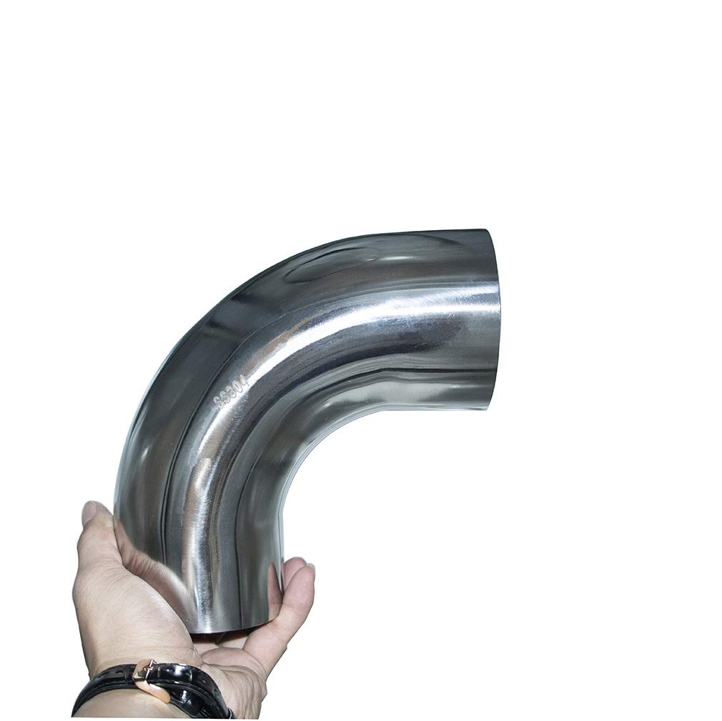 Stainless Steel 3.5" 90 Degree Mandrel Bend Exhaust Elbow, 14GA .078" Wall, 1.5" Leg, Pack of 2 F59205