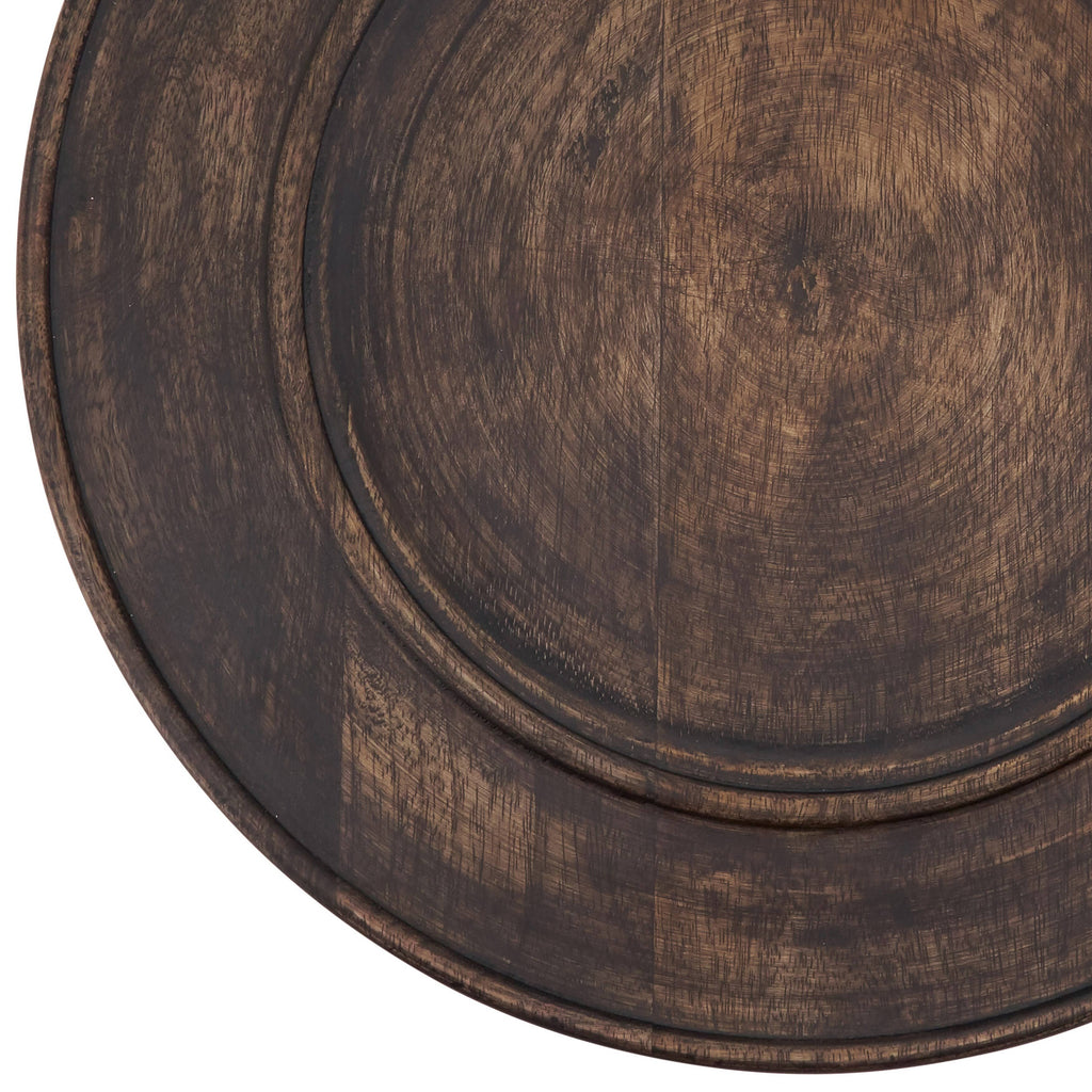 Charger Plates with Dark Wood Design - Set of 4 K188902