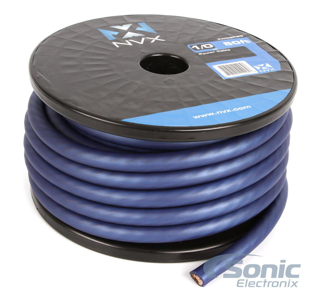 50 ft. Metallic Powder Blue 1/0-Gauge Power/Ground Wire Cable H765