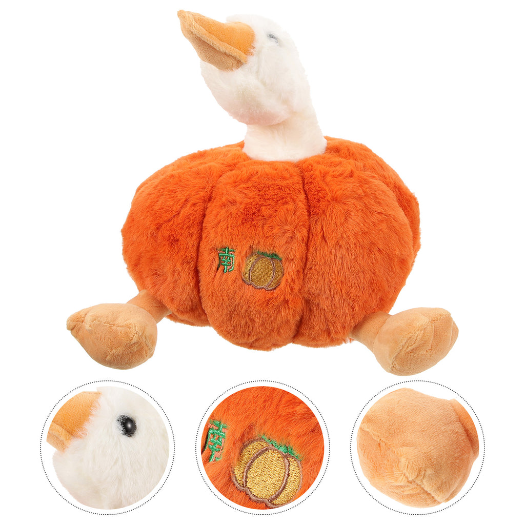 Plush Pumpkin Duck Stuffed Animal Doll K134939