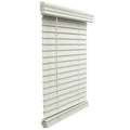 Cordless Faux Wood Room Darkening White Horizontal Blind R156817