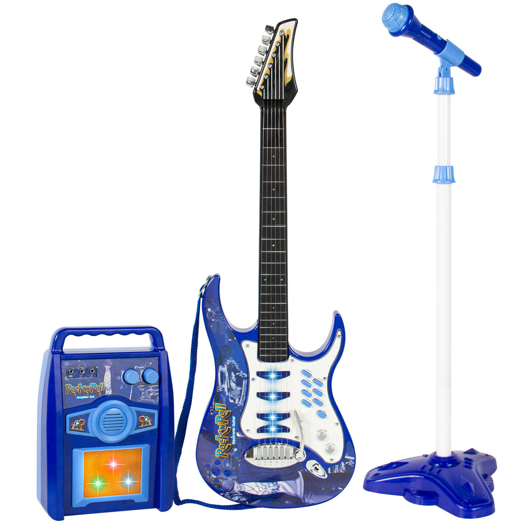 Blue Kids Electric Musical Guitar Toy Play Set U10200