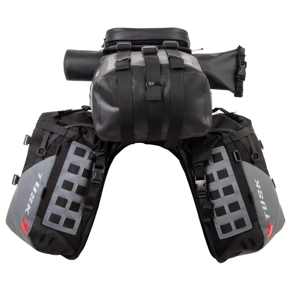 Rackless Luggage System with Dry Duffel Tail Bag Heat Shield Q376