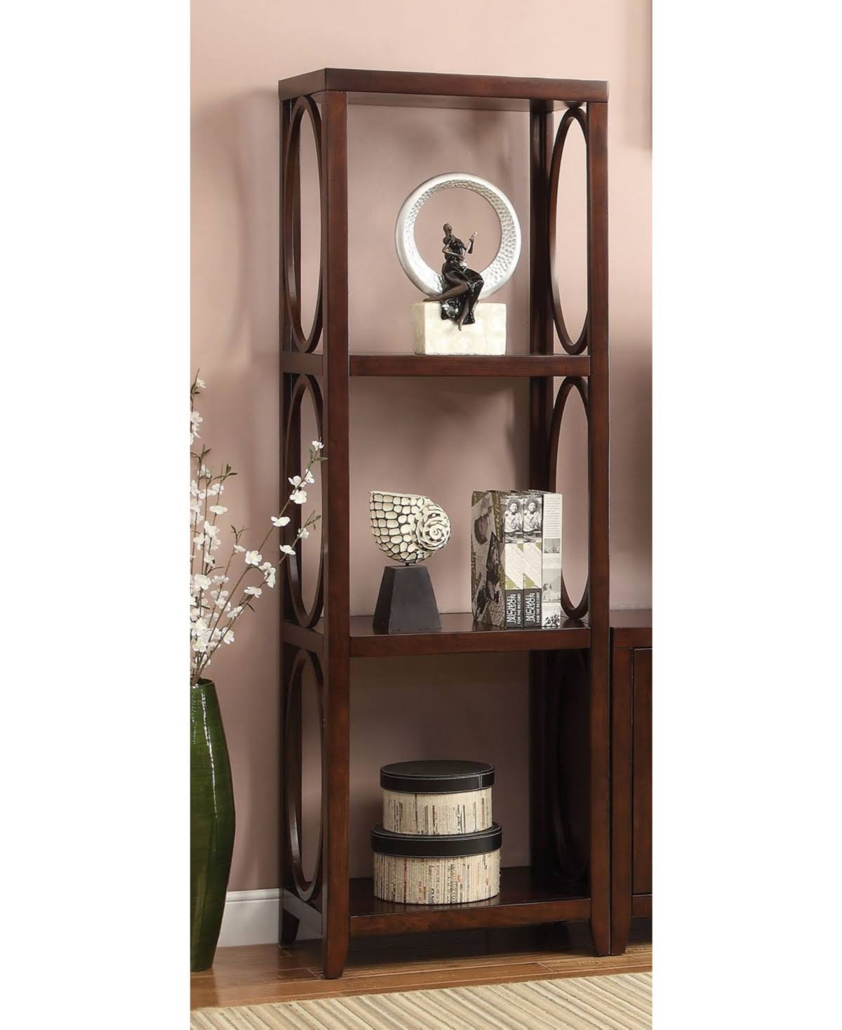 Transitional Pier Cabinet Cherry Brown B8494