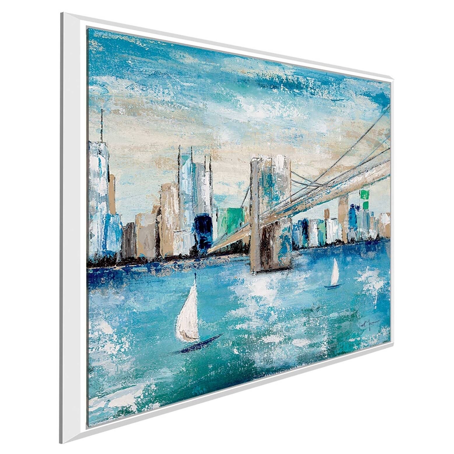 Blue Canvas Floating Frame Art R5431