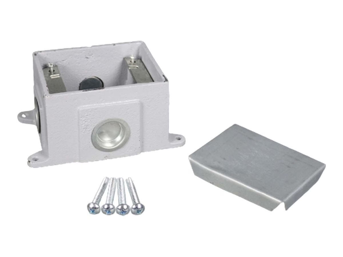Floor Box Cast Iron Silver 1-Gang B74863