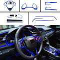 18Pcs Red ABS Carbon Fiber Print Steering Wheel Cover Trim Set V1815