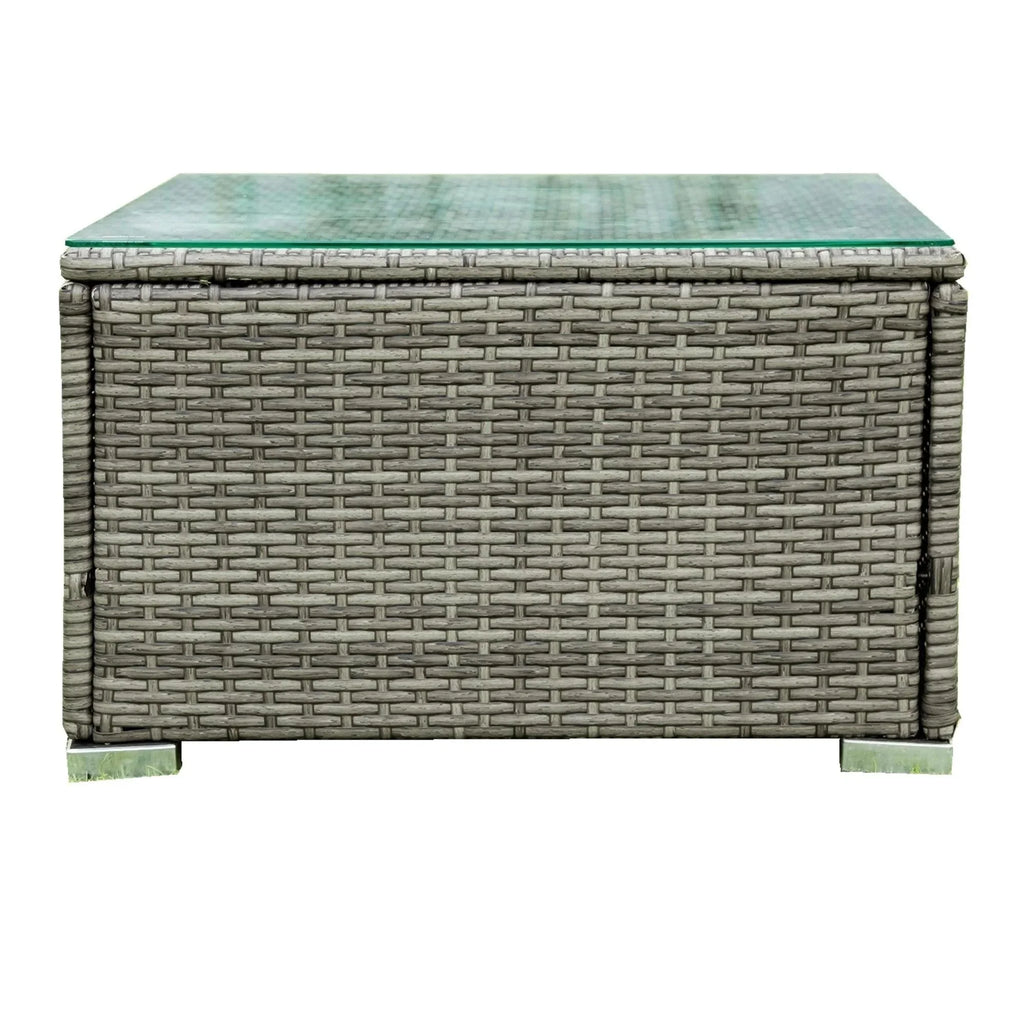 4 Piece Patio Sectional Wicker Rattan Outdoor Furniture Sofa Set Grey G791484