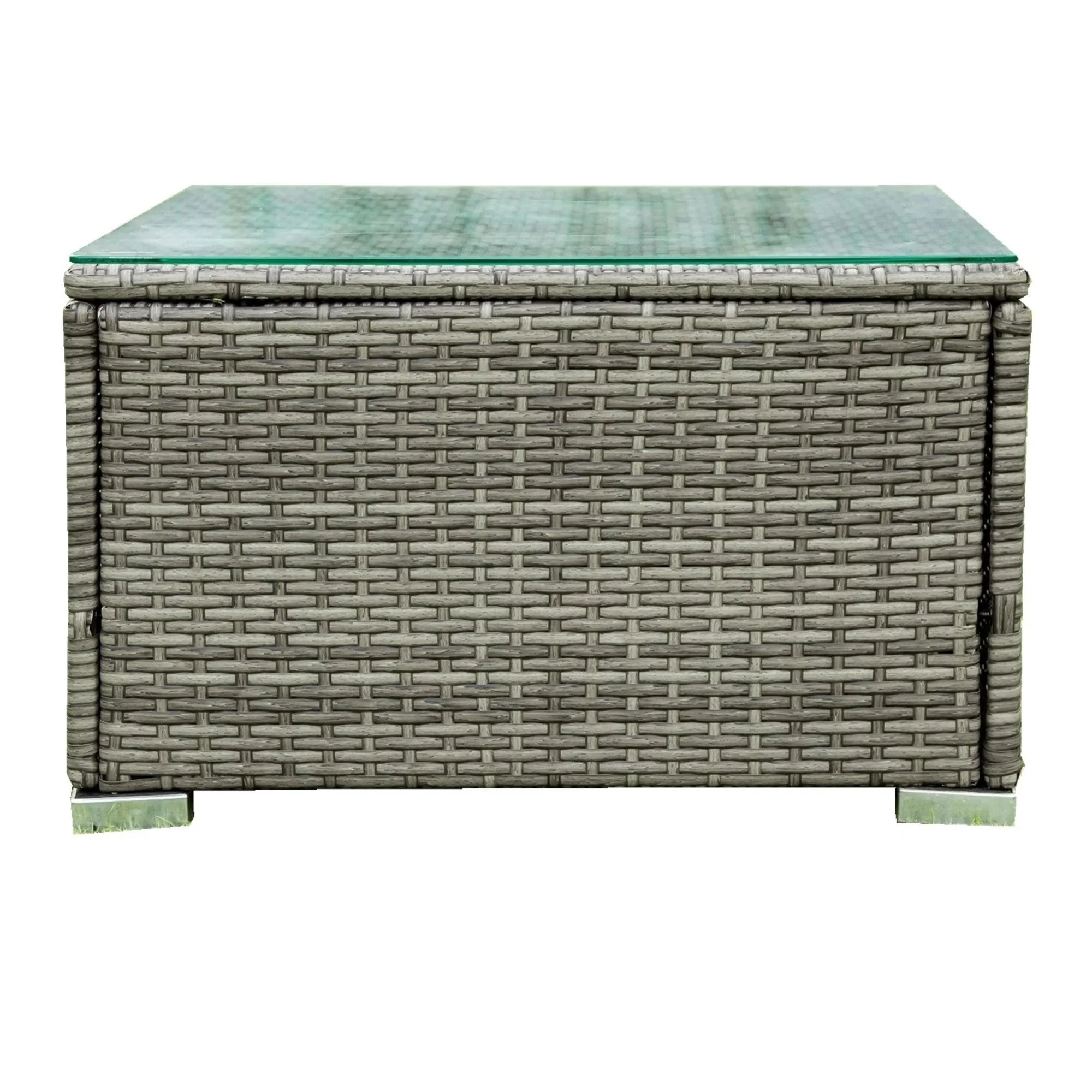 4 Piece Patio Sectional Wicker Rattan Outdoor Furniture Sofa Set Grey G791484